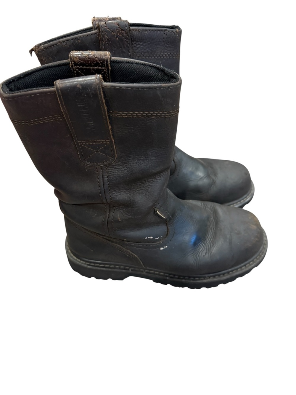 Wolverine Brown Pull-On Work Boots 7.5 steel toe